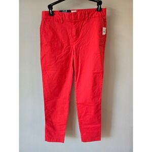 Gap Womens Red Slim City Crop Bi-Stretch Chino Pants Size 00